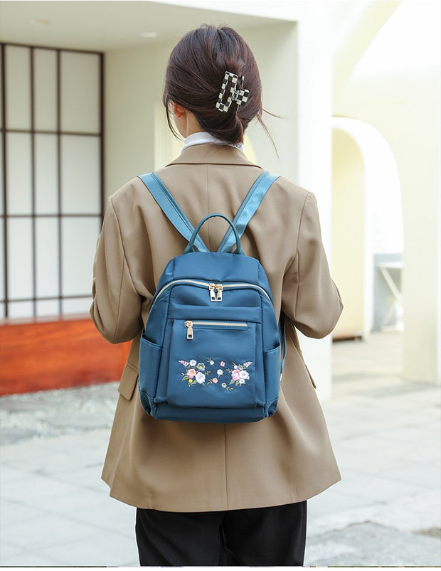 Bloom Flower Blue Backpack