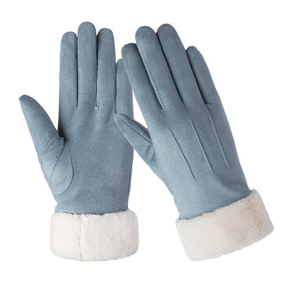 Ζεστά μπλε γάντια