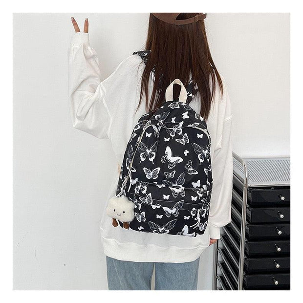 Butterfly Black Backpack