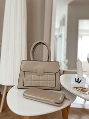Set Zora - Beige τσάντα και πορτοφόλι