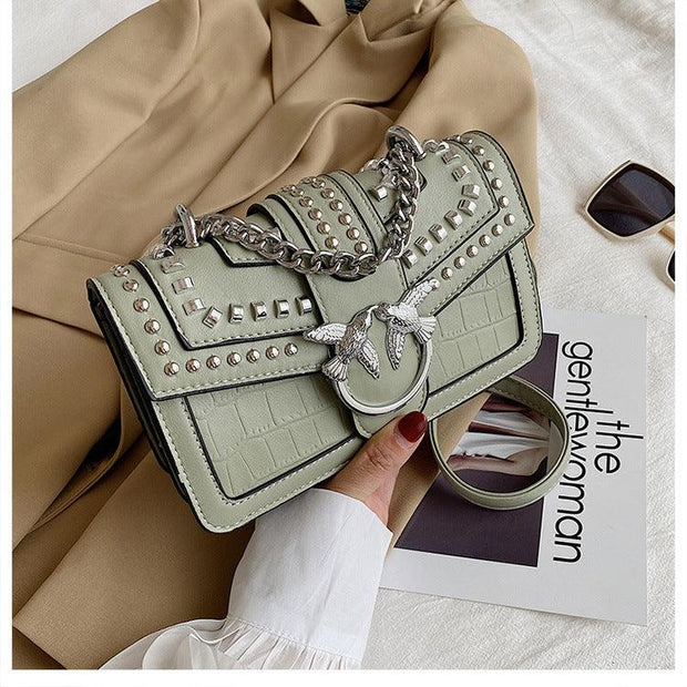 Geanta verde cu tinte Paloma - TIARA CONCEPT STORE