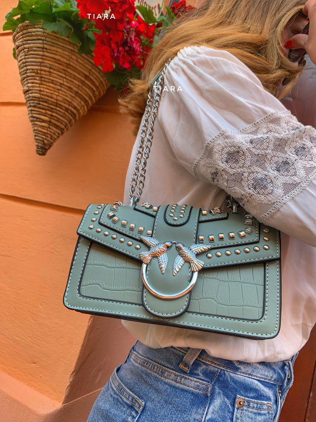 Geanta verde cu tinte Paloma - TIARA CONCEPT STORE